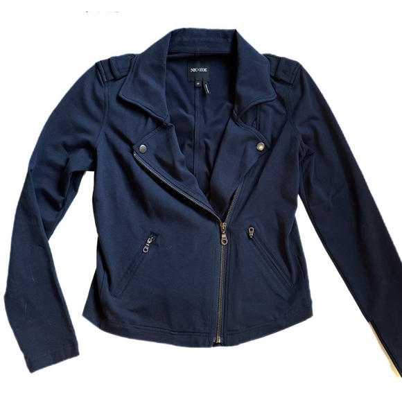 Nic & Zoe anthropologie zip front moto sweatshirt/ jacket ❤️ - Picture 2 of 7